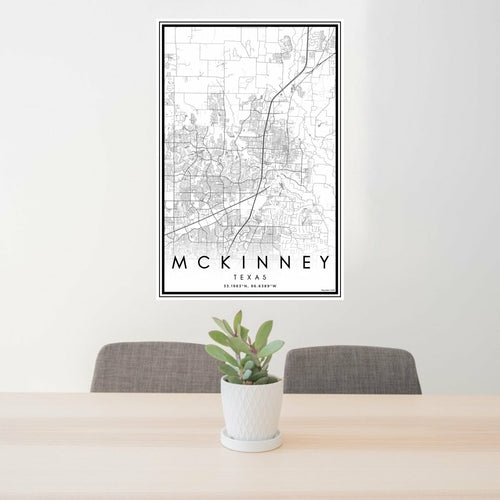 McKinney - Texas Map Print in Classic