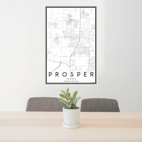Prosper - Texas Map Print in Classic