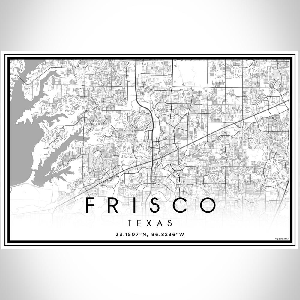 Frisco - Texas Classic Map Print