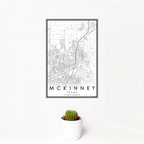 McKinney - Texas Map Print in Classic