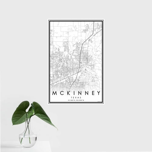 McKinney - Texas Map Print in Classic