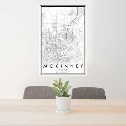 McKinney - Texas Map Print in Classic