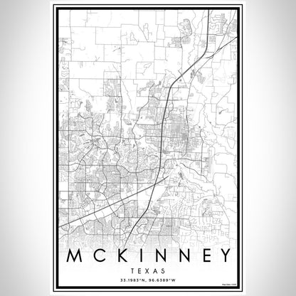 McKinney - Texas Map Print in Classic