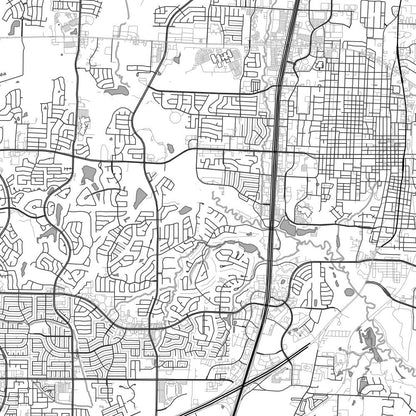 McKinney - Texas Map Print in Classic
