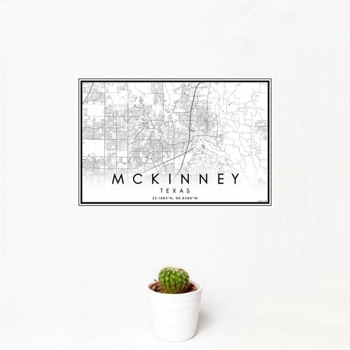 McKinney - Texas Map Print in Classic