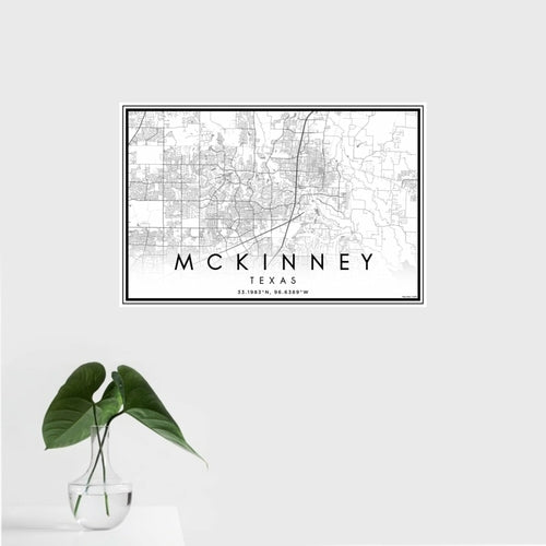 McKinney - Texas Map Print in Classic
