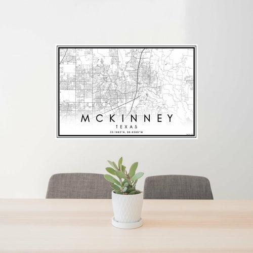 McKinney - Texas Map Print in Classic
