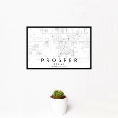 Prosper - Texas Map Print in Classic