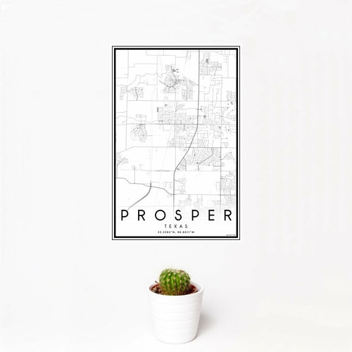 Prosper - Texas Map Print in Classic
