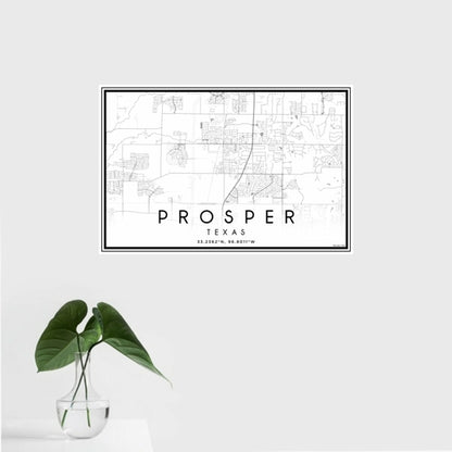 Prosper - Texas Map Print in Classic