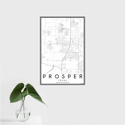 Prosper - Texas Map Print in Classic