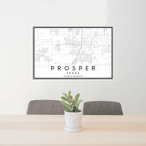 Prosper - Texas Map Print in Classic