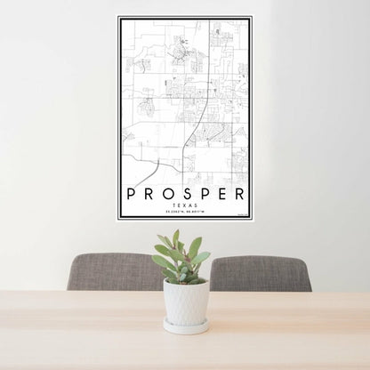 Prosper - Texas Map Print in Classic