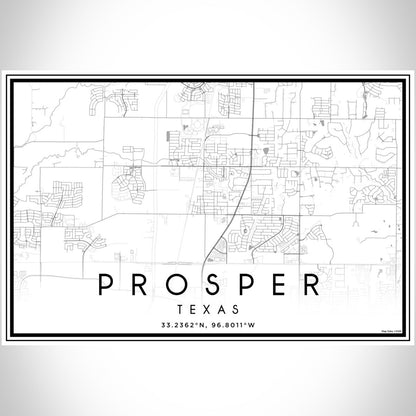 Prosper - Texas Map Print in Classic